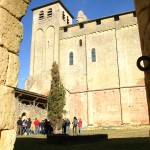 Vue extérieure de l'abbaye fortifiée de Saint-Avit-Sénieur