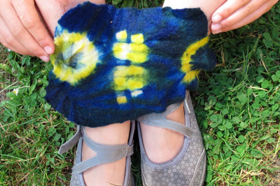 Atelier teinture sur feutre